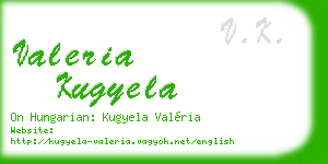 valeria kugyela business card
